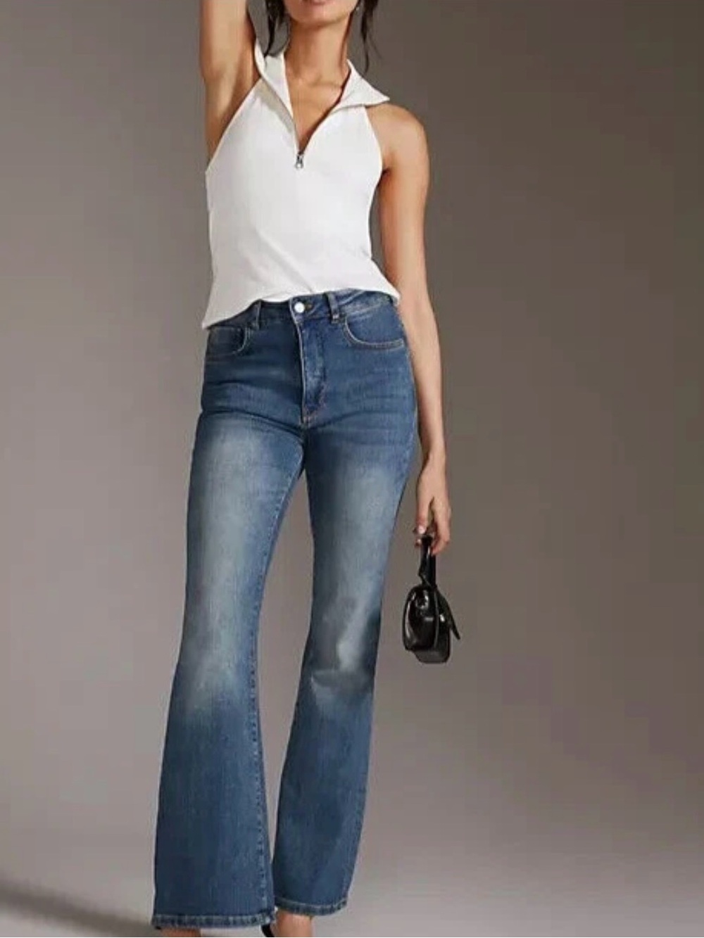 Anthropologie Pilcro 26 Denim Flare Jeans Medium Blue EUC